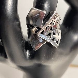 Sterling Silver Statement Ring Stamped AG 925- Size 6 1/2
